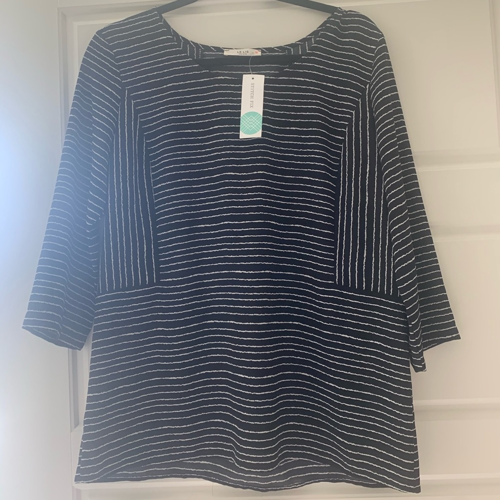 NWT Stitch Fix Le Lis Bayle Crew Neck Blouse